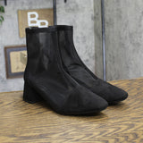 A New Day Womens Celaena Boots Block Heel Mesh 94568454 Black 6M