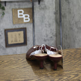 A New Day Womens Samantha Sling Back Kitten Heels 94462865 Burgundy Red 8M