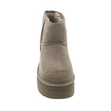 UGG Womens Classic Mini Platform Boot Ankle Bootie 1134991 Smoke Plume Gray 5M