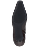 INC International Concepts Mid-Heel Knee High Boots Kitten Heel Brown Croc 8M