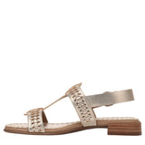 Naturalizer Nia Strappy Slingback Sandal Leather Block Heel Champagne Brown 5M