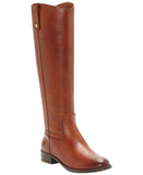INC International Concepts Womens Fawne Leather Riding Boots Cognac Brown 7M