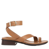 Naturalizer Womens Birch Strappy Flat Sandals Saddle Tan Brown Leather 9M