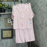 Flora by Flora Nikrooz Nicola Stripe Charm Notch Pajama Set Pink Stripe XL