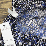 Ny Collection Womens Knit Petite Wide Leg Pull On Pants Navy Abstract Blue ps