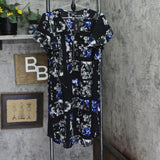 City Chic Womens Trendy Plus Size Mabel Zip Dress 6998414 Black Blue Multi 12W