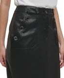 Tommy Hilfiger Women's Faux-Leather Knee-Length Skirt H29S9324