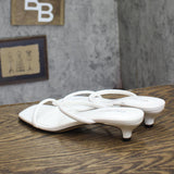 Calvin Klein Womens Opelle Heeled Sandal Kitten KCOPELLE2 White 7.5M