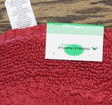 Home Weavers Double Ruffle Bathroom Rug Oval Red 24x40