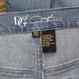Dg2 Womens Embroidered Cropped Wide-Leg Jean 719097 Blue 16 Tall