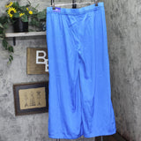Joylab Rise Satin Drawstring Elastic Waist Tear Away Track Pants Vibrant Blue L