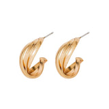 Universal Thread Fashion Braided Twist Huggie Hoop Earrings Gold Yellow 1"