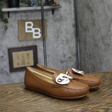 Michael Michael Kors Juliette Leather Moccasins Loafers Luggage Brown 6.5M