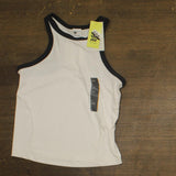 All In Motion Womens Highneck Stretchy Racerback Tank Top White / Black S