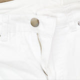 Christopher & Banks Womens Crop Relaxed Fit High Rise Jeans White 4
