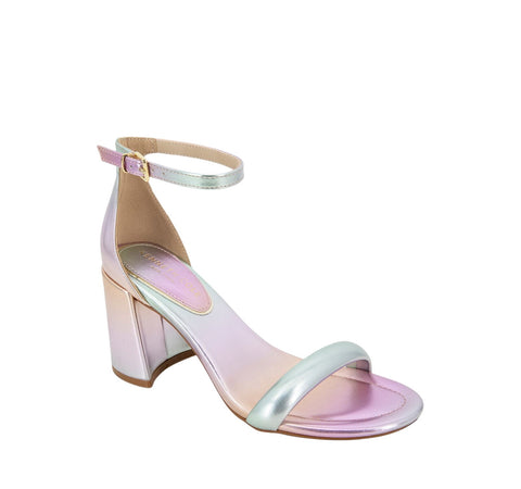 Kenneth Cole New York Luisa Ankle Strap High Heel Sandals Multi Iridescent 6.5M