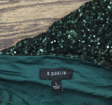 B. Darlin Juniors V-Neck Strappy-Back Mini Dress E78X981E Hunter Green L