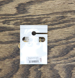 Francesca's Enamel Heart Faux Pearl Huggie Hoop Earrings Gold / Light Blue 1.75"