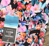 Swim Solutions Womens Blushing Empire Swimdress One Piece 806837 Pink Multi 14