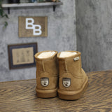 Bearpaw Demi Suede Faux Fur Winter Slip-On Booties for Girls Hickory Brown 13