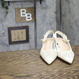 A New Day Womens Milan Slingback Pumps 93708032 Cream Off White 6.5M