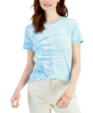 Style & Co. Cotton Tie-Dye Short Sleeve Casual T-Shirt Green Rainforest S