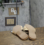 Universal Thread Womens Linda Raffia Buckle Slide Sandals Tan Brown 7.5M