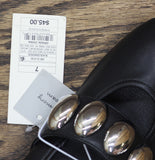 A New Day Genevieve Oversized Dome Stud Mary Jane Flats Black / Silver 7M