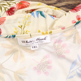 White Mark Womens Knit Crochet Trim Midi Dress Cream Floral Off White 2XL