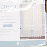 Regal Home Voile Rod Pocket Sheer Single Curtain Panel Ivory Off White 54x84
