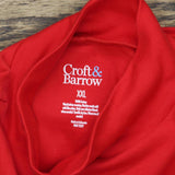 Croft & Barrow Women's Essential Long-Sleeve Mockneck Top Cherry Red XXL