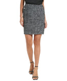 Calvin Klein Women's Tweed Miniskirt Skirt M2JNR343 Black / White 2