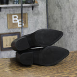 Sun + Stone Womens Brennaa Western Stitching Cowboy Booties Ankle Boots Black 7M