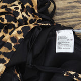 Bar III Womens Lace-Up Cheetah Print Strappy One Piece Swimsuit Brown M