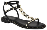 Nine West Rhinestone Strappy Flat Sandal WNMARCILA3 Black 9M