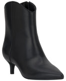 On 34th Womens Aatira Tulip Booties 10019682200 Black Smooth 6.5M