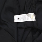Rafaella Plus Size Notch Collar Satin Long Sleeve Button-Down Blouse Black 1X