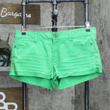 L.e.i. Ashley Lowrise Lightweight Rolled Cuff Shorts Green See Measurements
