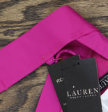 Lauren Ralph Lauren Club Solids Triangle V-Neck Bikini Top Swim Freesia Pink 10
