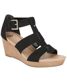 Dr. Scholl's Womens Barton Wedge Platform Sandal F6474S1 Black Snake 6M