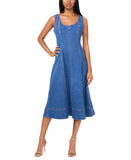 1. STATE Womens Scoop-Neck Sleeveless Denim Dress DS93397692AI Blue Quart XL