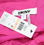 DKNY Rope Tie Front Zip Fly Wide Leg Pant P5DKFB17 Vivid Pink 2