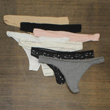Auden 7pk 100% Cotton Thongs 60605K Colors May Vary L