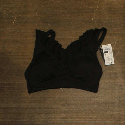 Lauren Ralph Lauren Beach Club Solid Ruffle Underwire Swim Bikini Top Black 8