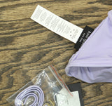 Kate Spade New York Womens Bandeau Bikini Swim Top Frosted Violet Purple M