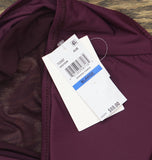 Becca Womens Muse Hadlee Bandeau Mesh Overlay Tankini Top Aubergine Purple XL