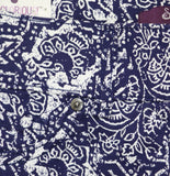 Gloria Vanderbilt Pull On High Rise Straight Leg Capri Polynesian Nights Blue 6