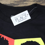 The Children's Place Boys Short Sleeve Hair Inclusivity Graphic T-Shirt Black L