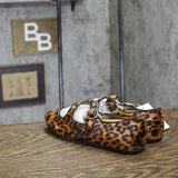A New Day Tasmin Velvet Buckle Strap Flats 94568227 Leopard Brown Multi 7M