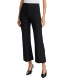 Aqua Pleated Ponte Flare Pants AQ-PA4289 Black S